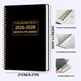 thumbnail image 2 of Monthly Planner Notepad 2026-2028, 3-Year Undated Calendar Organizer with Thick 120gsm Paper, Leather Cover, Portable Schedule Planner for Home Use, 2 of 2