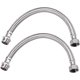 thumbnail image 1 of Conector de línea de suministro de grifo G1/2 hembra x G1/2 macho 16 pulgadas de longitud 304 manguera de acero inoxidable 2 piezas esquí esquí Gafas de esquí, 1 of 5