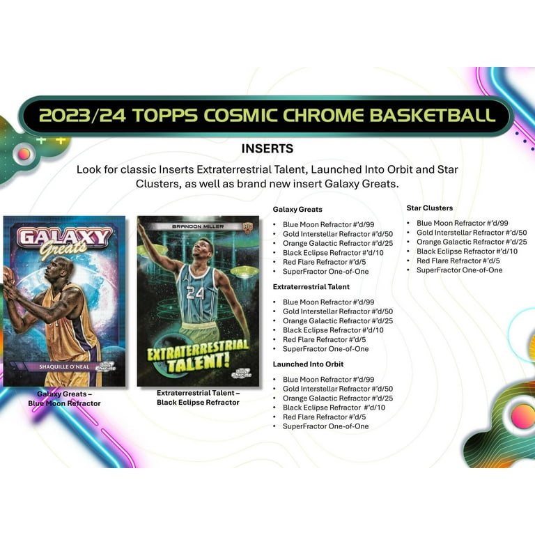 2023-24 Topps Cosmic Chrome Basketball Hobby Box - Walmart.com 2023-24 Topps Cosmic Chrome Basketball Hobby Box - Walmart.com