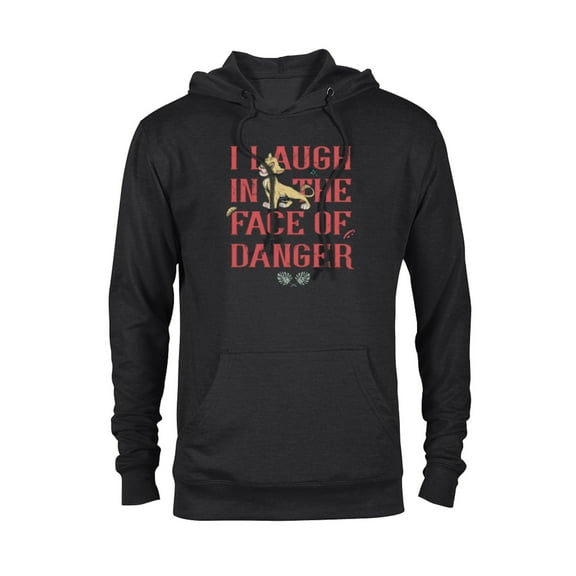 Disney The Lion King Simba I Laugh in the Face of Danger - Pullover Hoodie for Adults - Customized-Black
