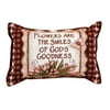 Flowers Are Smiles Inspirational Floral Decorative Throw Pillow 9" x 12"
