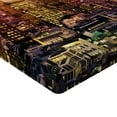thumbnail image 2 of Ambesonne New York Fitted Sheet, Global City Sunset, Twin XL Size, Multicolor, 2 of 3