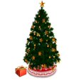 thumbnail image 1 of Christmas Tree Skirt PVC Base Diameter 30Inch Snowflake Elk Knitting Tree Collar  Party Home Decoration, 1 of 9