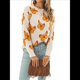 thumbnail image 2 of Suéteres de Punto con Estampado de Mariposas para Mujer, Informales, de Larga y Cuello Redondo Albaricoque L, 2 of 10