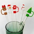 thumbnail image 5 of XKHHLH Christmas Straw Cover Cap for Stanley Cup, Reusable Cute Drinking Straw Topper Accessories, Portable Protector Plugs Decorations Gifts for Party Christmas, 5 of 5