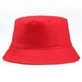 thumbnail image 4 of Sombrero de pescador de algodón de color sólido para las cuatro estaciones, con estampado bordado, portátil, a la moda, 4 of 6