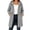 *Gray, variant on VBVC Women's Long Hooded Zip Up Sweatshirt , Casual Drawstring Waist Coat For Women , Ladies' Fall Midi Outerwear with Pockets, Khaki , S-2XL