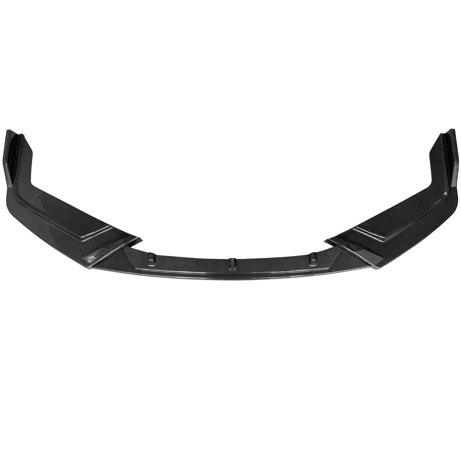 Ikon Motorsports Front Bumper Lip Compatible With 17-21 Honda Civic Hatchback & Si IKON Style Carbon Fiber Print Front Air Dam Chin Spoiler Splitter 3PCS