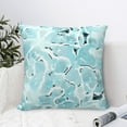 thumbnail image 6 of YFYANG Square Decorative Throw Pillow Case (Without Pillow Insert), Blue Watercolor Waves Texture Bedroom Sofa Car Cushion Cover, 24"x24", 6 of 9