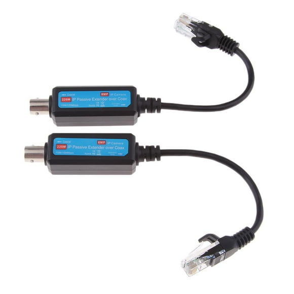 Esquirla 2 Pieces Passive IP Transmitter Cable For Cameras Monitors DVR IP Encoders