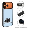 thumbnail image 2 of WIRESTER Shockproof Soft Rubber Cover Case for Apple iPhone 17 Pro Max 6.9" 2025, Boston Terrier Dog Lying Down Looking Up On Light Blue Background, 2 of 5