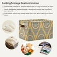 thumbnail image 5 of Coolnut 2 Pack Fabric Storage Basket Mandala Brown Yellow Closet Storage Bins with Handles Foldable Baskets for Shelves Toy Organizer Home Office Decor Gifts, 5 of 7