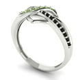 thumbnail image 2 of Solitaire with Accents Engagement Ring for Women - 0.22ct Natural Peridot in 14K White Gold Promise Ring, 2 of 6
