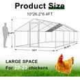 thumbnail image 3 of TIME RAY Large Chicken Run Coop 10x26ft Metal Hen House TIME RAY Walk-in Poultry Cage W/ Cover, 3 of 8