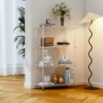 thumbnail image 5 of IZEUK 4-Tier Heavy Duty Steel Storage Shelves, Metal Shelf for Pantry Kitchen Storage, 29.5" W x 13.7" D x 47.2" H, 1000 LBS, Chrome, 5 of 8