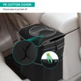 thumbnail image 3 of Automotive Garbage Can, Waterproof Car Trash Can with Lid & Side Pockets, Black, 3 of 7