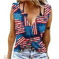 thumbnail image 2 of Brilliant Tank Tops for Women under $5 Plus Size Womens Tank Tops Plus Size Multipack Clearance Round-Neck Sleeveless Vest Strapless Printed Tops Blue XL, 2 of 6