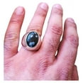 thumbnail image 2 of Snowflake Obsidian Mans Ring, Natural Snowflake Obsidian, Biker Ring, Silver Jewelry, 925 Silver Ring, Gift, Heavy Mens Ring, Arabic Design, Ottoman Style Ring, Christmas, Turkey Mens Signet Ring, 2 of 5