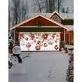 thumbnail image 4 of Garage Door Banner Cover 7 x 8 ft, Red White Christmas Balls Poinsettia Flower Holly Snowflake Christmas Garage Door Decorations Holiday Christmas Backdrop Decor for Winter New Year Xmas Party, 4 of 6