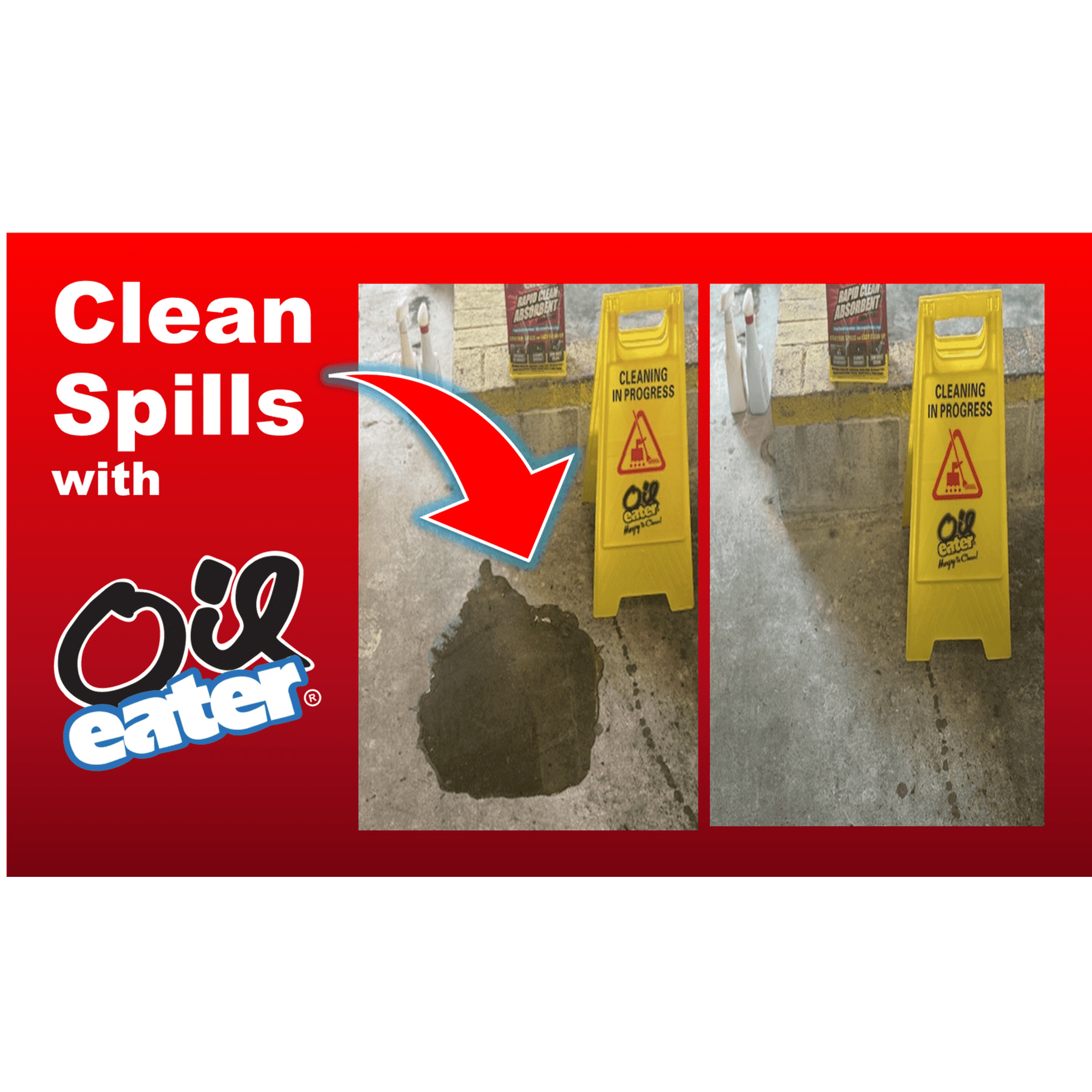 Rapid Clean Spill Absorbent - Oil, Grease, Chemicals & Fluids