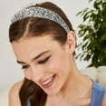thumbnail image 5 of Rhinestone Bling Headband - Velvet, Padded & Non- - for Women, Girls, Parties & Festivals, 5 of 6