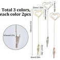 thumbnail image 2 of Juego de 6 herramientas para sujetar pulseras, con forma de corazón en espiral, para tarjetas de regalo, cierres y broches de joyería de oro rosa y plata, y abrazaderas para sujetar relojes., 2 of 9