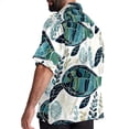 thumbnail image 3 of Turtle Seamless Men's Short Sleeve Hawaiian Print Button Down Beach Shirt, 3 of 6
