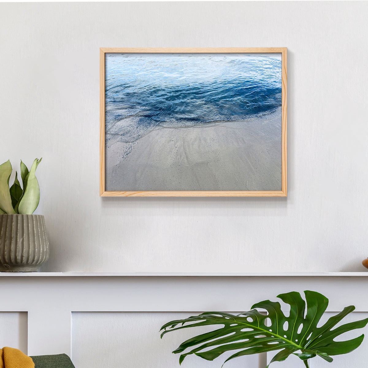Aegean Blue Water by Nan - Restickable Framed Giclée Print