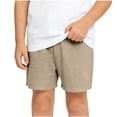 thumbnail image 3 of Babcutegg Children’s Solid Color Elastic Waist Short Pants Summer Casual Outdoor Comfortable Shorts for Boys and Girls Khaki Size 1-2, 3 of 9