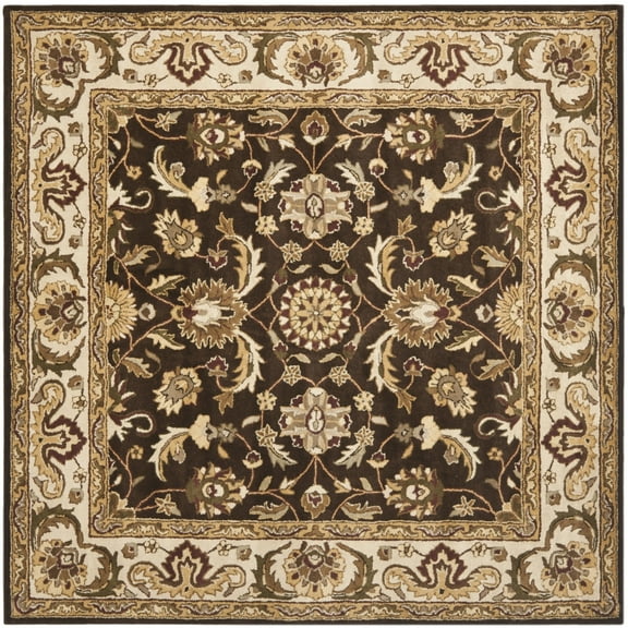 SAFAVIEH Royalty ROY239A Handmade Chocolate / Beige Rug