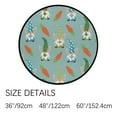 thumbnail image 2 of Coolnut Round Rugs for Living Room, Easter Gnome Seamless Pattern Non-Slip Coral Velvet Long Runner Rugs, Washable Water Absorbent Mat Carpet for Bedroom Kitchen Kids Room, 2 of 6