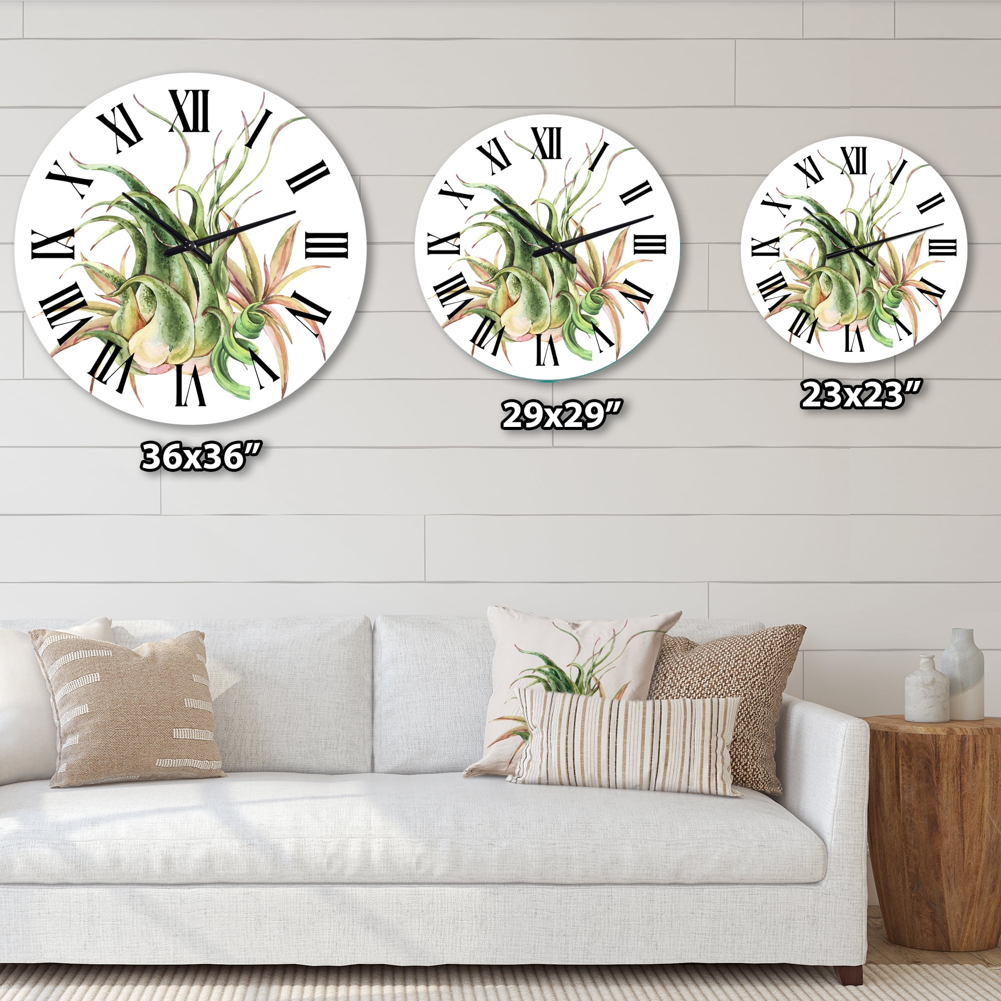 Designart 1 in Quartz Farmhouse Wall Clock