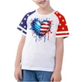 thumbnail image 2 of FamilyThread Kids American USA Flag Patriotic T Shirts 4th of July Summer T-Shirt for Boys Girls Short Sleeve American Flag Holiday Patriotic Tops, 2 of 4