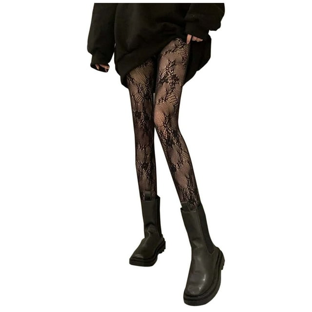 Collants Blancs Transparents d'Été Légers en Résille avec Motif Ajouré pour Femmes
