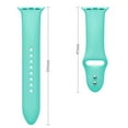 thumbnail image 4 of Apple Watch Replacement Bands 42mm w/Full Body Clear Hard Case Screen Protector, Soft Silicone Wristband for iWatch Apple Watch Series 1/2/3/Nike+ - Mint, 4 of 4