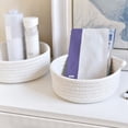 thumbnail image 3 of Juego de tejidas pequeñas con organizador cesta de cuerda para guardería, cocina, frutas, juguetes para bebés - Blanco Sunnimix Cestas tejidas pequeñas redondas, 3 of 8