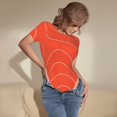 thumbnail image 3 of Fotbe Salmon Fish Meat Body de Mujer con Cuello Redondo y Mangas Cortas, Sin Mangas Ajustado, Suave, Cómodo y Básico-Large, 3 of 7