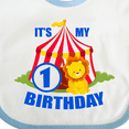 thumbnail image 4 of Inktastic Its My Birthday Circus Tent with Lion 1 Year Old Boys or Girls Baby Bib, 4 of 4