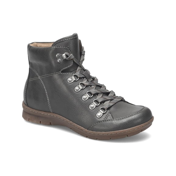 B.O.C. Womens Alyssa Faux Leather Ankle Combat & Lace-up Boots