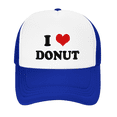 thumbnail image 2 of I Heart Donut Love Food Funny Trucker Hat Baseball Cap Unisex Blue, 2 of 5