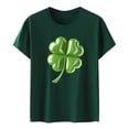 thumbnail image 4 of TSADFHJI Hauts et Blouses pour Femmes Rouge Mode Décontractée Imprimé Col Rond Manches Courtes Chandail T-Shirt S Vert, 4 of 4
