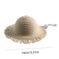 thumbnail image 3 of 1 PC Pet Sun Hat Handwoven Hat Pet Travel Accessory 5.51in, 3 of 7