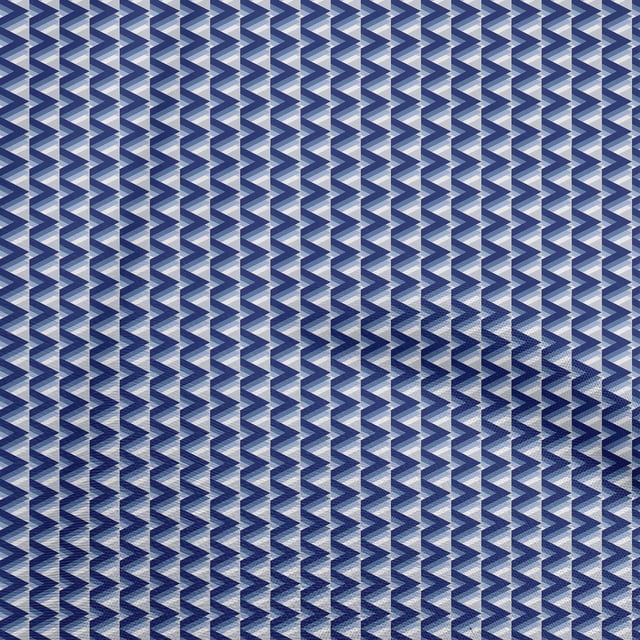 oneOone Polyester Spandex Blue Fabric Geometric Sewing Material Print Fabric By The Yard 56 Inch Wide