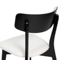 thumbnail image 5 of GDF Studio Crystal Mid Century Modern Fabric Upholstered Dining Chairs, Set of 2, Light Beige and Matte Black, 5 of 7