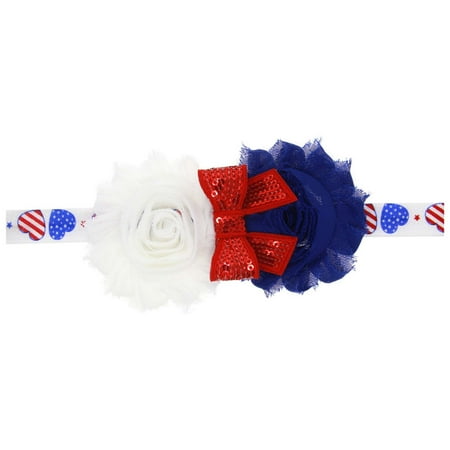 

Dadaria Baby Girl Headbands with Bows Children s Independence Day Sunflower Rose Flower Headband Baby Headwear Red One Size Boys Girls