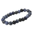 thumbnail image 4 of Pulsera De Cuentas Pulsera De Cristal Natural Elástica De 8 Mm De Diámetro Elegante para Regalo De Descompresión De Meditación Unisex Veteado Azul, 4 of 8