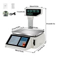 thumbnail image 2 of TOHU High Precision Digital Electronic Scale with Label Printer - Commercial Scale for Supermarket, Fruit Market & More, Ideal for Active Use, 2 of 9