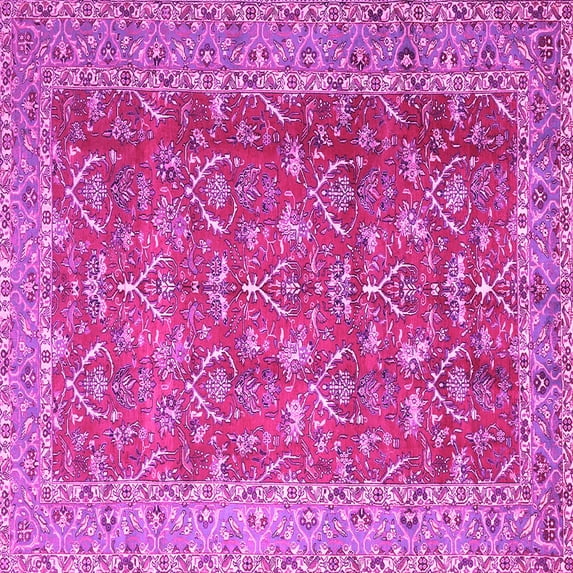Ahgly Company Indoor Square Persian Pink Traditional Area Rugs, 3' Square
