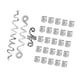 thumbnail image 4 of Kit de 28 accesorios para rastas, joyas para el cabello, trenzas de cola de caballo, barba y cabello. Plata, 4 of 9