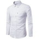 thumbnail image 3 of Blusa y camisa de manga larga con cuello vuelto para hombre, blusa informal lisa de manga larga con botones y bolsillo, camisa de solapa tejida para hombre, 3 of 4